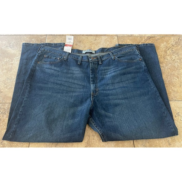 Wrangler Authentics Straight Leg Medium Wash Denim Mens Jeans 46X30 ZM200FD - Picture 2 of 8